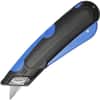 COS091508 - Cosco EasyCut Self-retracting Blade Carton Cutter, Self-retractable, Locking Blade, Stainless Steel, Plastic, Blue, Black, 1 Each