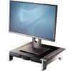 FEL8031101 - Office Suites Monitor Riser, Up to 21" Screen Support, 80 lb Load Capacity, 4.50" Height x 20" Width x 14" Depth, Desktop, High Performance Steel (HPS), Black, Silver, For Monitor, Notebook, Desktop