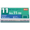 MXBNO111M - No. 11-1M Staples, 15/64" Leg, 7/17" Crown, for Paper, Silver, 50 Per Strip, 1 Box