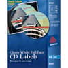 AVE8944 - Optical Disc Label, - HeightPermanent Adhesive, Inkjet, Laser, Glossy, Glossy White, Paper, Customizable, Wrinkle-free, Print-to-the Edge, Smear Resistant, Smudge Resistant, Peel-off, 2 / Sheet