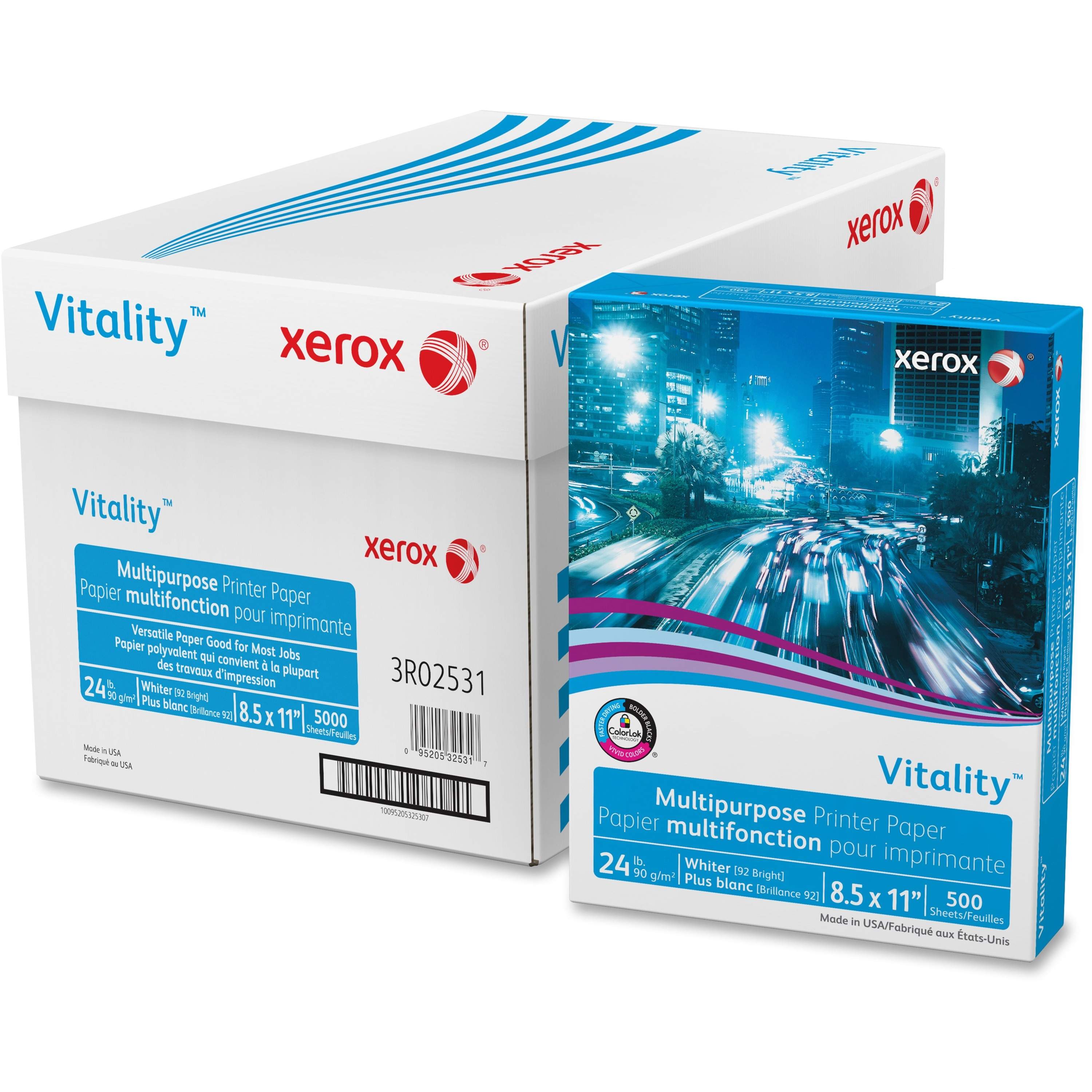 Vitality Multipurpose Printer Paper - White by Xerox® XER3R02047