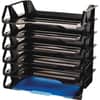 OIC26212 - 26212 Achieva Side Load Letter Tray, Recycled, 6/ PK, Black, 6 Tier(s), 15" Height x 15.1" Width x 8.9" Depth, Compact, Stackable, Handle, Portable, 30% Recycled, Black, Plastic, 6 / Pack