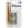 OIC30218 - Achieva Pencil Sharpeners, Handheld, Metal, Aluminum, Metallic Silver, 4 / Pack