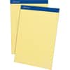 TOP20222 - Writing Pad, 50 Sheets, Stapled, 0.25" Ruled, 15 lb Basis Weight, Letter, 8 1/2" x 11" Sheet Size x 8.5" Width x 11.8" Length, Canary Paper, Dark Blue Binding