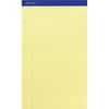 TOP20230 - Writing Pad, 50 Sheets, Stapled, 0.34" Ruled, 15 lb Basis Weight, Legal, 8 1/2" x 14" Sheet Size, Canary Yellow Paper, Dark Blue Binding, Perforated, Sturdy Back, Chipboard Backing, Tear Resistant