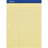 TOP20245 - Double Sheet Writing Pad, 100 Sheets, 0.34" Ruled, 15 lb Basis Weight, Letter, 8 1/2" x 11" Sheet Size x 8.5" Width x 11.8" Length, Canary Yellow Paper, Micro Perforated, Stiff, Chipboard Backing