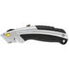 BOS10788 - InstantChange Retractable Knife, 3 Stainless Steel Blade, 1" Height x 3" Width x 6.5" Length, Retractable, Durable, Heavy Duty, Cast Metal, Black, Chrome, 1 Each