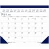 HOD1556 - 18x13 Academic Desk Pad Calendar, Academic, Julian Dates, Monthly, 14 Month, July 2025 to August 2026, 1 Month Double Page Layout, 18 1/2" x 13" Sheet Size, 2.12" x 3" Block, Desk Pad, Vinyl