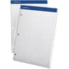 TOP20345 - Double Sheet Writing Pads, 100 Sheets, 15 lb Basis Weight, 8 1/2" x 11 3/4" Sheet Size, 11.75" Height x 8.5" Width x 0.4" Depth, White Paper, Micro Perforated, Easy Tear, Rigid, Chipboard Backing