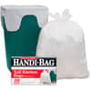 WBIHAB6FK100 - Handi-Bag Flap Tie Tall Kitchen Bags, Small Size, 13 gal Capacity, 28" Length x 23.75" Width x 0.60 mil (15 Micron) Thickness, White, Hexene Resin, Home, Office, 1 Box