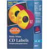 AVE8691 - Clear CD/DVD Inkjet Matte Labels, - HeightPermanent Adhesive, Inkjet, Matte, Matte White, Paper, Peel-off, Customizable, Wrinkle-free, Print-to-the Edge, Smear Resistant, Smudge Resistant, 2 / Sheet