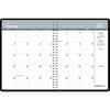 HOD262002 - Doolittle 24-month Large Planner, Monthly, 24 Month, January 2026 to December 2027, 1 Month Double Page Layout, 8 1/2" x 11" Sheet Size, 2.13" x 1.88" Block, Wire Bound, Simulated Leather, Black Cover