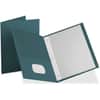 OXF57755 - Letter Recycled Pocket Folder, 8 1/2" x 11", 135 Sheets Capacity, 3 x Tang Fastener(s), 2 Inside Front & Back Pocket(s), Teal, Punched, Die-cut, Tear Resistant, Gusset, Embossed, 10% Recycled