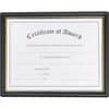 NUD19210 - Plastic Framed Award Certificate, 8.50" x 11" Frame Size, Rectangle, Hanger, Plastic, Gold, Black, 1 Each
