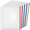 CRD14650 - Zipper Binder Pockets, 0.50" Maximum Capacity, 100 x Sheet Capacity, For Letter 8 1/2" x 11" Sheet, 3 x Holes, Ring Binder, Rectangular, Blue, Black, Red, Purple, Green, Poly, 5 / Pack