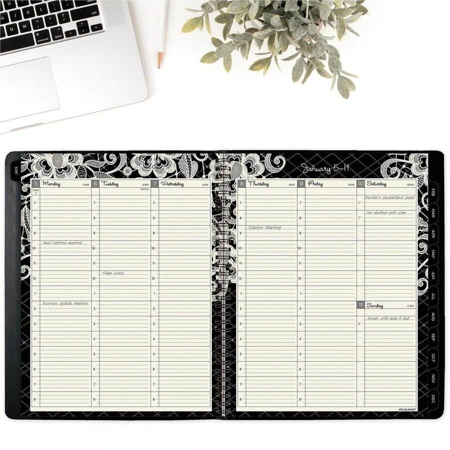 AT A GLANCE DayMinder 2026 Weekly Monthly Planner Gray Large 8 12 X 11 - ODP Business Solutions