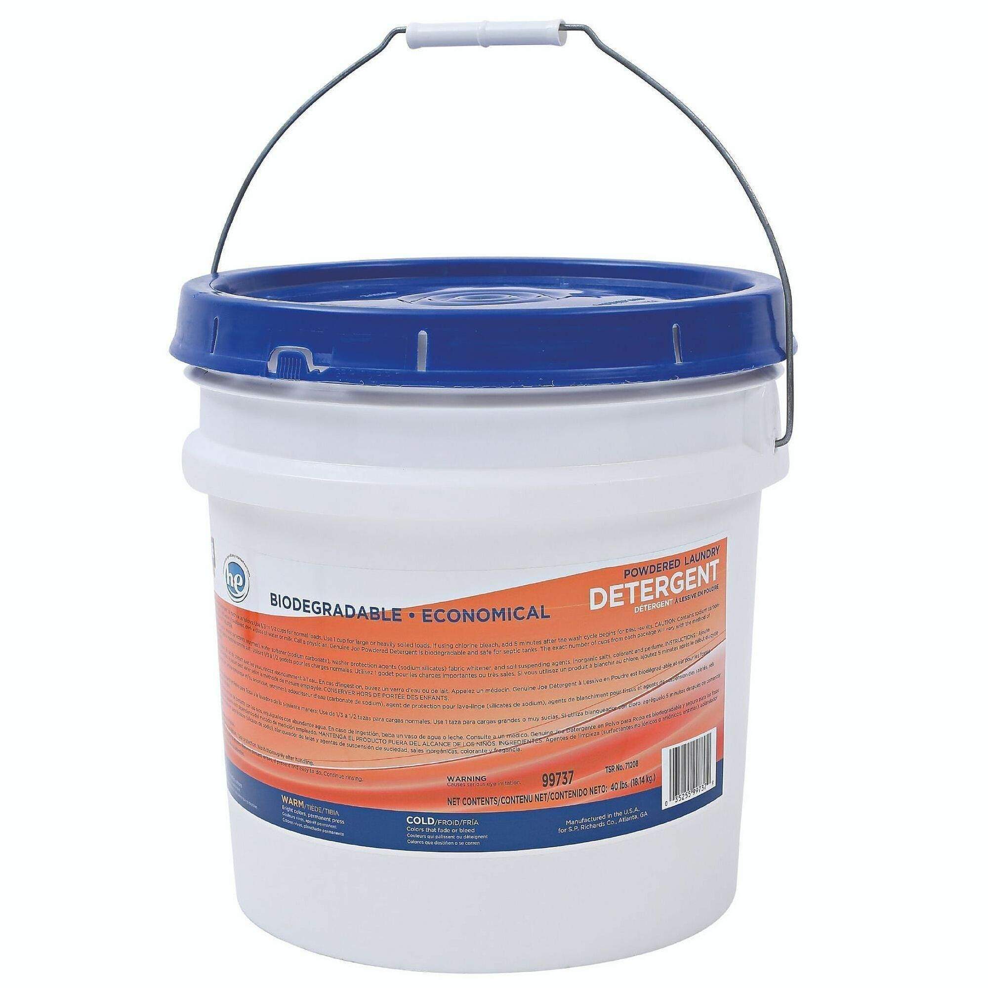 Economical Powdered Laundry Detergent in Pail by Genuine Joe