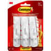 MMM170016ES - Medium Utility Hooks with Adhesive Strips, 3 lb (1.36 kg) Capacity, for Paint, Wood, Tile, White, 1 Pack