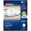 AVE8386 - Sure Feed Postcards, 97 Brightness, 4" x 6", 80 lb Basis Weight, 216 g/m&sup2; Grammage, Matte, Perforated, Heavyweight, Rounded Corner, Print-to-the-edge, Recyclable, Biodegradable, Coated, White, 1 Box