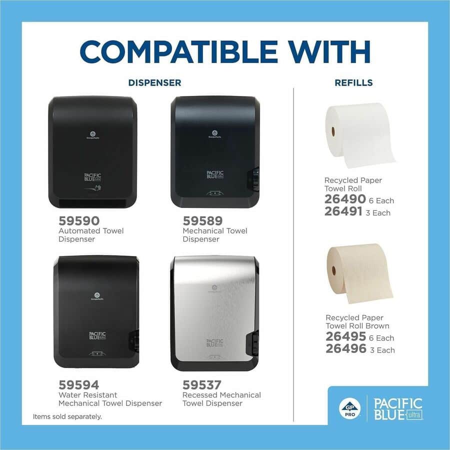 Automated High-Capacity Paper Towel Dispenser by Pacific Blue
