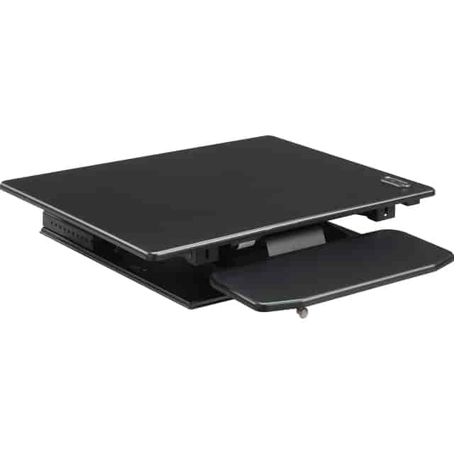 Lorell Adjustable Desk Riser - Standing Desk Converter With Keyboard Tray, Black