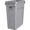 RCP1971258 - Slim Jim Vented Container, 16 gal Capacity, Rectangular, Durable, Vented, Sturdy, Weather Resistant, Handle, Lightweight, 25" Height x 11" Width, Gray, 1 Each