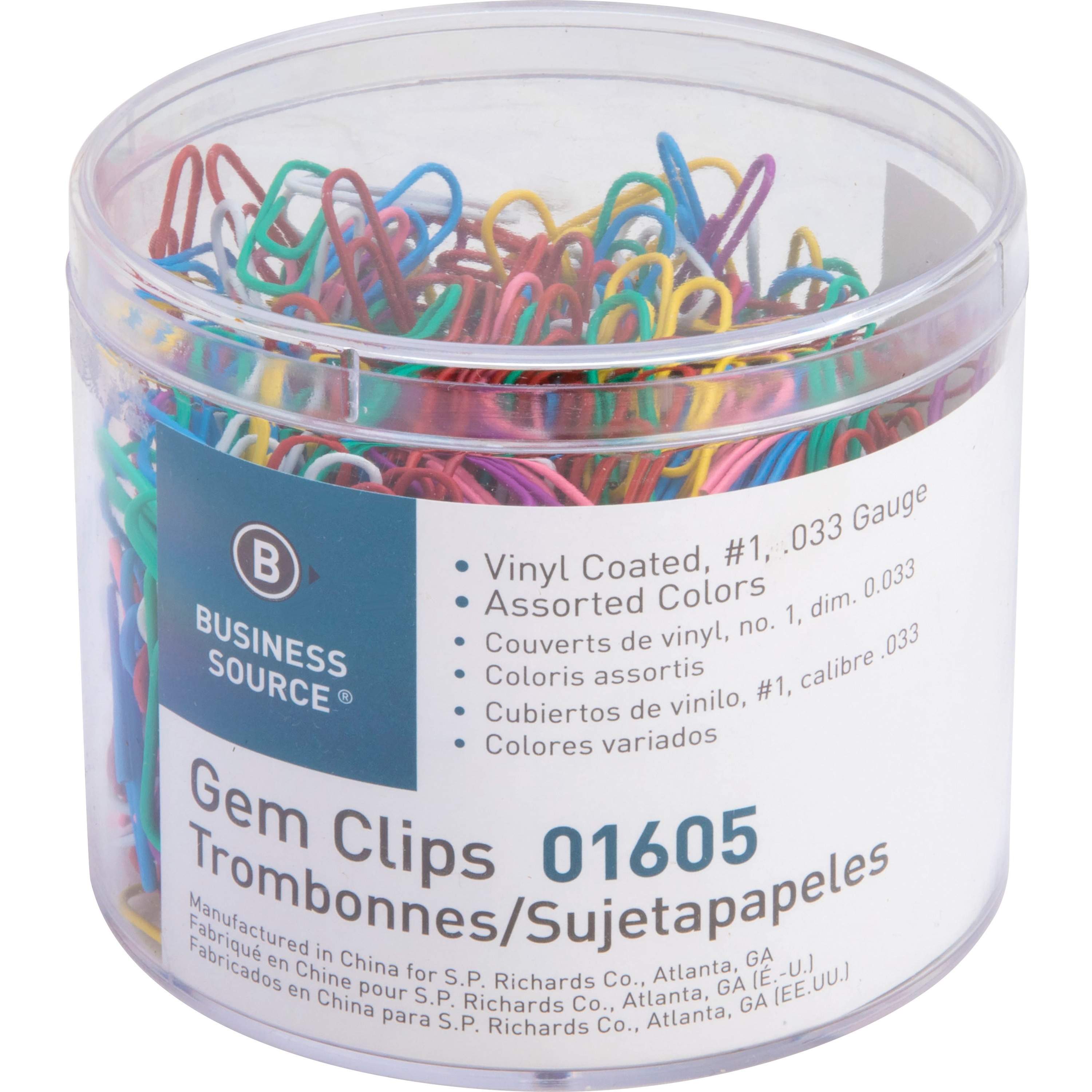 Vinyl-coated Gem Clips by Business Source BSN01605