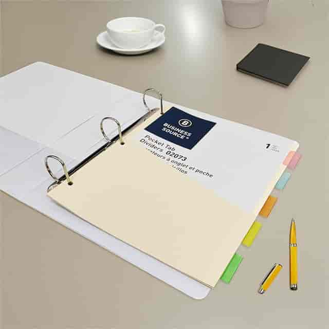 Business Source Color Tab Pocket Binder Dividers - Blank Tab(s) - 5 Tab(s)/Set - 9 Business Source Color Tab Pocket Binder Dividers - Blank Tab(s) - 5 Tab(s)/Set - 9