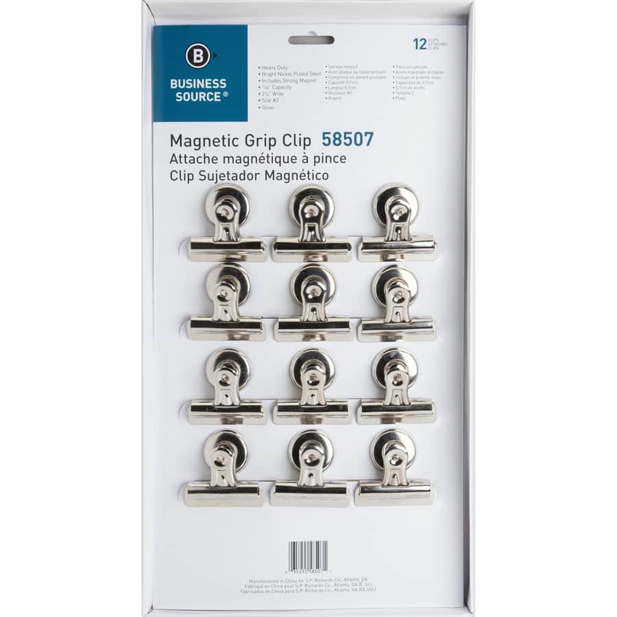 Magnetic Grip Clips Pack by Business Source BSN58507