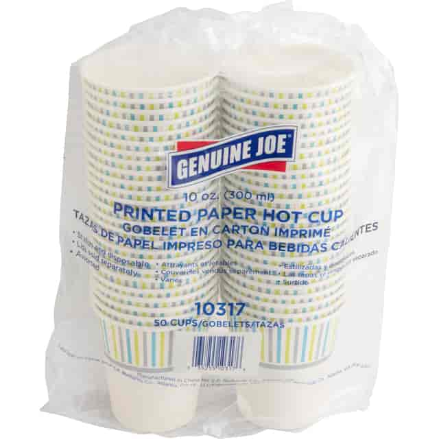 Genuine Joe 10 oz Eco-friendly Paper Cups - 50 / Pack - 20 / Carton - White - Paper - Coffee, Tea, Hot Chocolate Genuine Joe 10 oz Eco-friendly Paper Cups - 50 / Pack - 20 / Carton - White - Paper - Coffee, Tea, Hot Chocolate