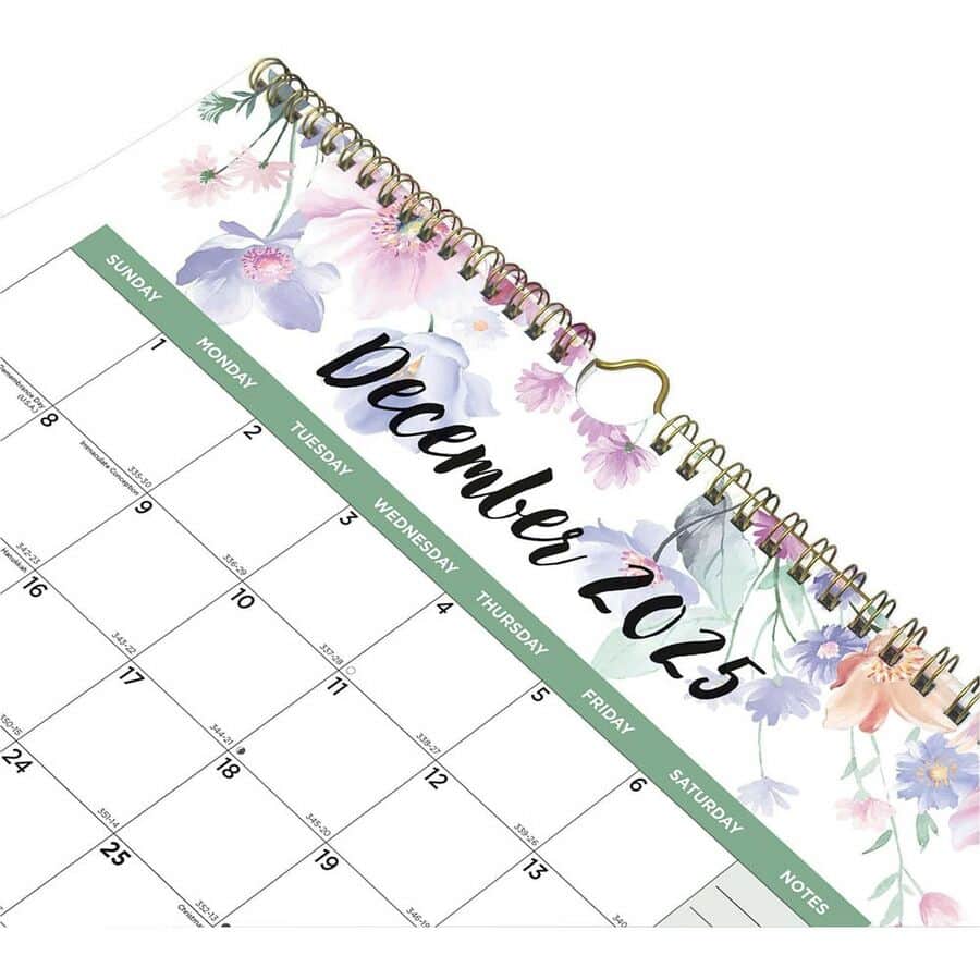 3-Month Colorful Wall Calendar by Blueline® REDC171129