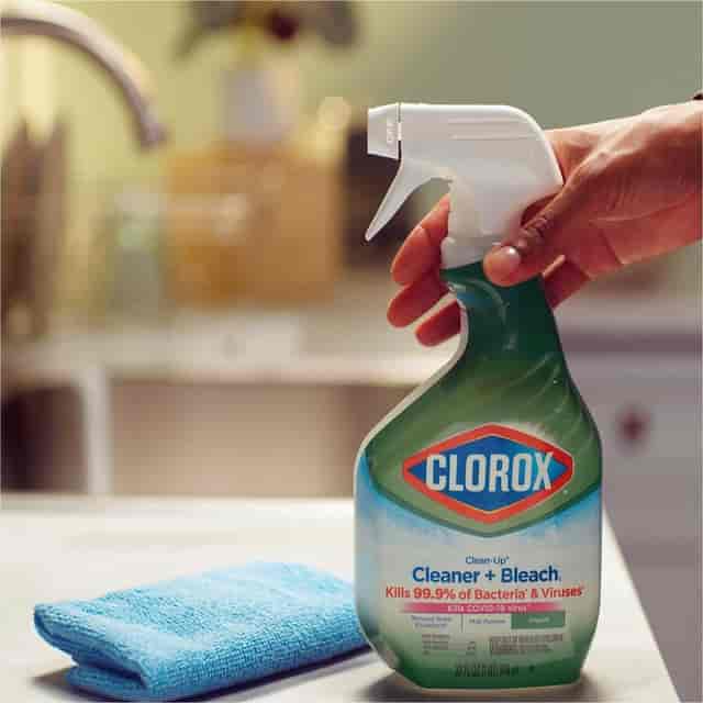 Clorox Clean-Up All Purpose Cleaner with Bleach - For Multipurpose - 32 fl oz (1 quart) - Rain Clean Scent - 9 / Carton - Deodorize, Disinfectant, Easy to Use - Multi