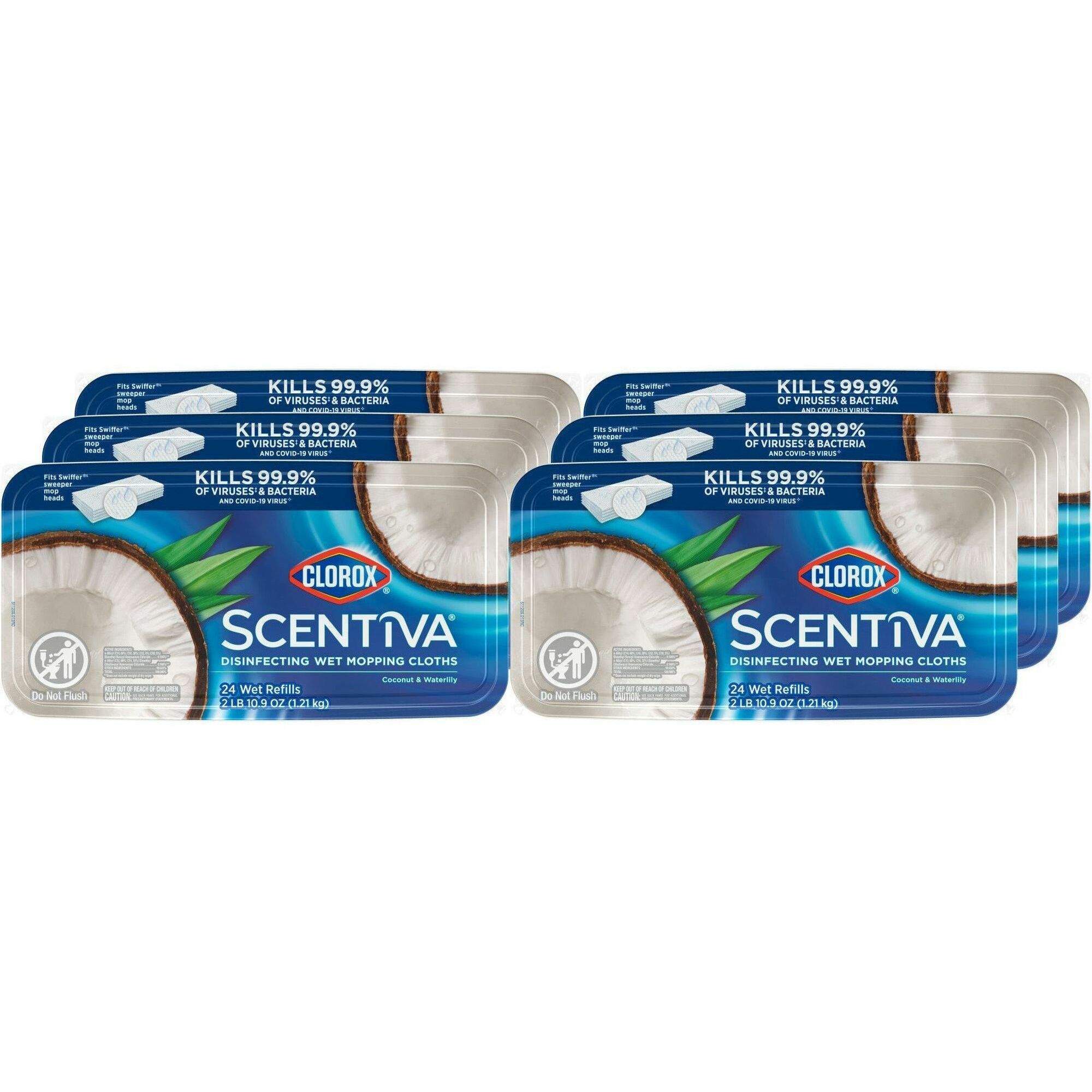 Scentiva Disinfecting Wet Mopping Cloth Refills - Coconut & Water