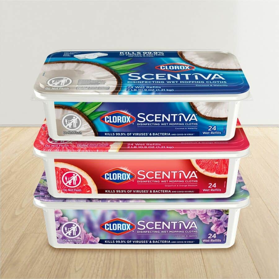 Scentiva Disinfecting Wet Mopping Cloth Refills - Coconut & Water