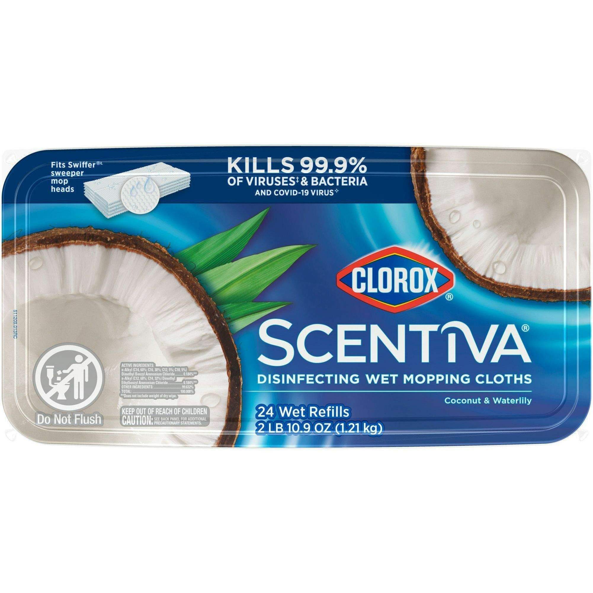 Scentiva Disinfecting Wet Mopping Cloth Refills - Coconut & Water