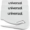 UNV31803 - Manual Letter Opener, Concealed Steel Blade, Plastic Handle, Handheld, White, 3 / Pack