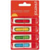 UNV99004 - Flag, Rectangle, Blue, Green, Red, Yellow, Removable, Self-stick, Pop-up, Repositionable, Dispenser Included, 140 / Pack