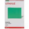 UNV14117 - 1/5 Tab Cut Letter Recycled Hanging Folder, 8 1/2" x 11", Assorted Tab Position, 11 pt., Stock, Bright Green, 10% Recycled, 25 / Box