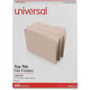 UNV12123 - 1/3 Tab Cut Letter Recycled Top Tab File Folder, 8 1/2" x 11", 3/4" Expansion, Right Tab Position, 11 pt., Manila Paper, Brown, 10% Recycled, 100 / Box