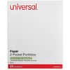 UNV56616 - Recycled Pocket Folder, 11" x 8 1/2", 2 Inside Front & Back Pocket, Black, 100% Recycled, 25 / Box