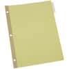 UNV20861 - Index Divider, 5 Side Tab(s), Letter, 8.50" Width x 11" Length, 3 Hole Punched, Buff Paper Divider, Clear Plastic Tab(s), 30% Recycled, Customizable, Double-sided, Gold Reinforced Binding Edge