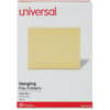 UNV14119 - 1/5 Tab Cut Letter Recycled Hanging Folder, 8 1/2" x 11", Assorted Tab Position, 11 pt., Stock, Yellow, 100% Recycled, 25 / Box