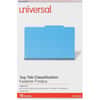UNV10311 - 2/5 Tab Cut Legal Recycled Classification Folder, 8 1/2" x 14", 2" Expansion, 6 Fastener, 2" Fastener Capacity, Top Tab Location, Right of Center Tab Position, 2 Divider, Cobalt Blue, 100% Recycled