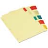 UNV21870 - Insertable Tab Index, 5-Tab, 11 x 8.5, Buff, Assorted Tabs, 6 Sets, 5 Write-on Side Tab(s), Letter, 8.50" Width x 11" Length, 3 Hole Punched, Buff Paper Divider, Assorted Plastic Tab(s), 30% Recycled