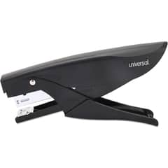 UNV43108 - Deluxe Plier Stapler, Staples Upto 20 Sheet, Holds Upto 210 Staple, Full Strip, Staple Size: 0.50", 0.50" Crown Width, Top Loading, Black, Metal, Plastic, 1 Each