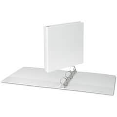 UNV20744 - Slant D-Ring View Binder, 3 Rings, 1.5" Capacity, 11 x 8.5, White, 1 1/2" Binder Capacity, Letter, 8 1/2" x 11" Sheet Size, 375 Sheet Capacity, 3 Ring, Fastener: Ring, Pocket: 2, Inside Front & Back