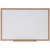 UNV43619 - Dry Erase Board, 36" (3 ft) Width x 24" (2 ft) Height, White Melamine Surface, Oak Medium Density Fiber (MDF) Frame, 1 Each