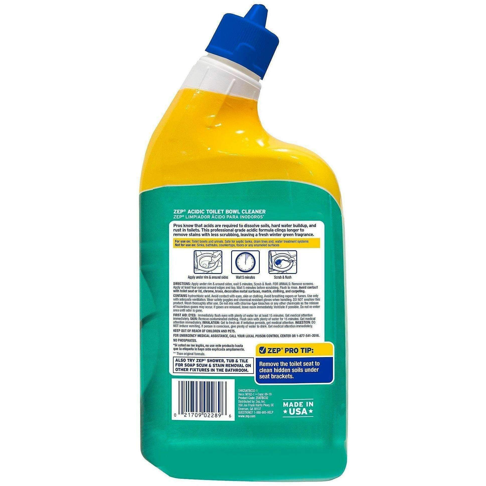 Acidic Toilet Bowl Cleaner by Zep® ZPEZUATBC32 | OnTimeSupplies.com