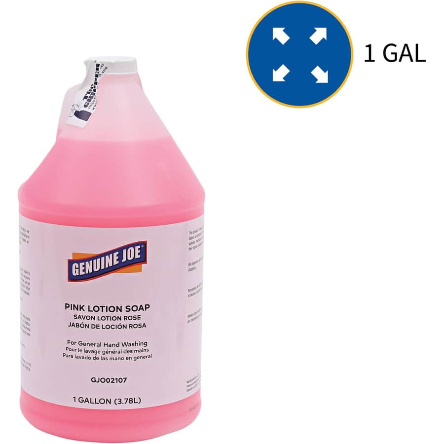 Pink Lotion Soap by Genuine Joe GJO02107CT | OnTimeSupplies.com