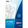 AVE75263 - CD Pages, 4 x CD/DVD Capacity, 3 x Holes, Ring Binder, Top Loading, Clear, Polypropylene, 5 / Pack